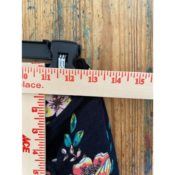 No Boundaries Womens Black Floral Maxi Skirt S (3-5) Lightweight Boho Flowy - Picture 6 of 7